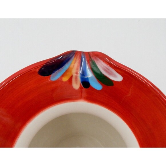 Southern Living at Home Gail Pittman Bountiful Red Large Pitcher Floral 80 Ounce - Picture 10 of 10